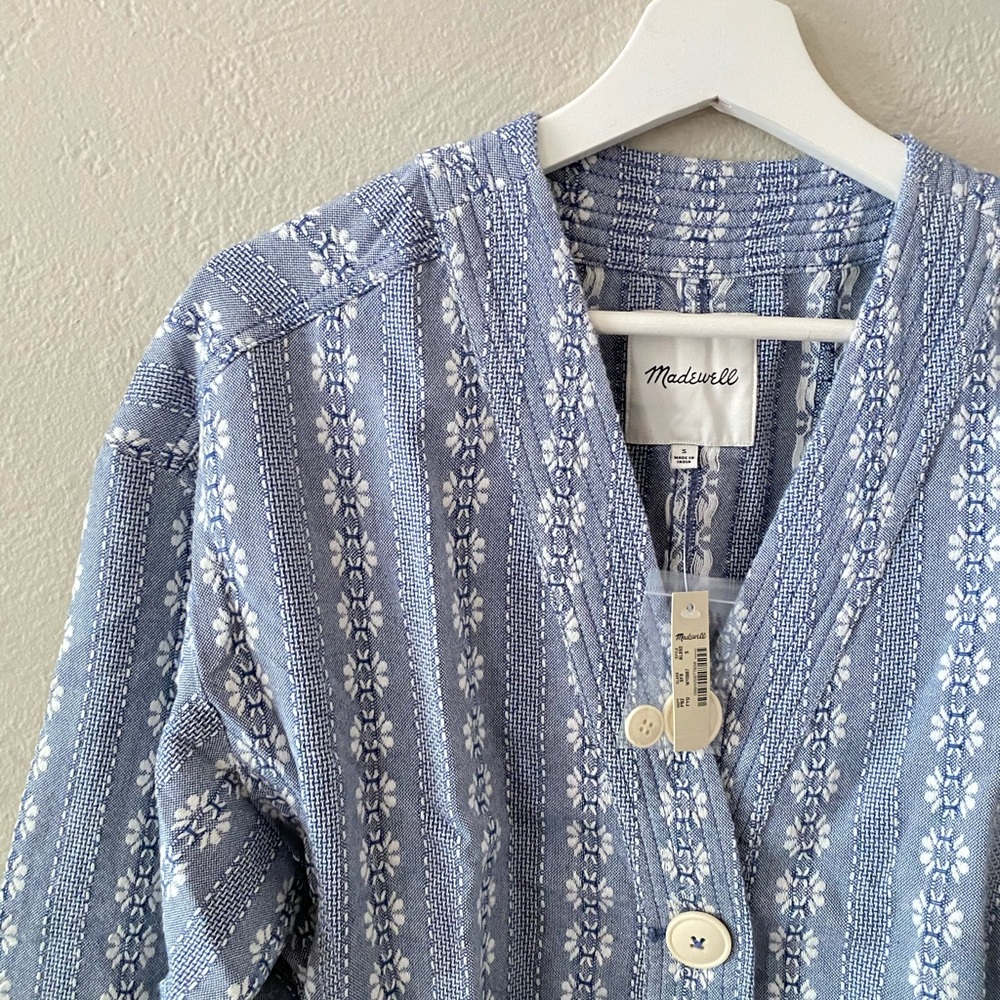 Madewell Floral Jacquard Tie-Waist Jacket - Picture 2 of 9